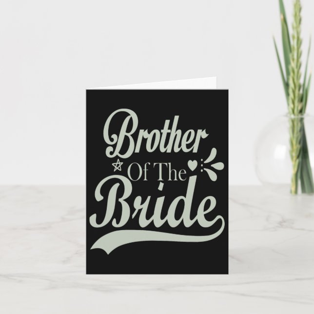 Bror till Bride Bachelor-Möhippan Bachelorette Kort (Framsida)