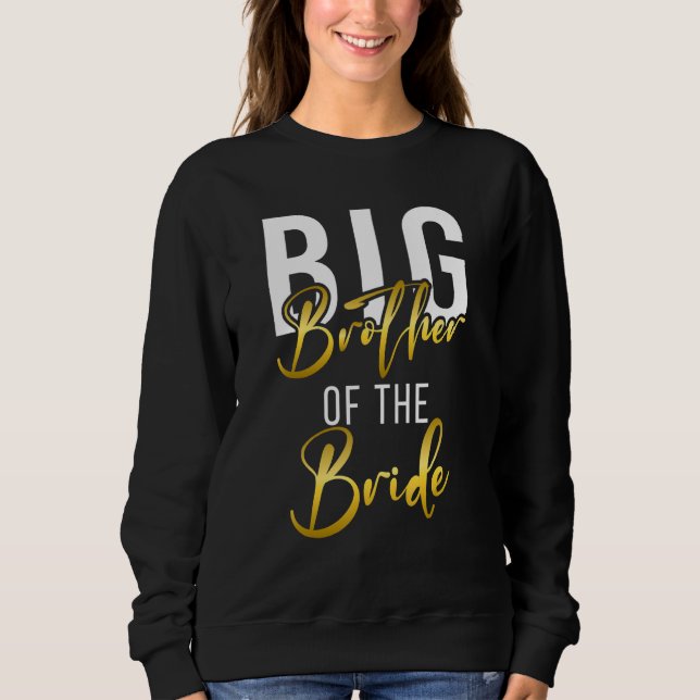 Bror till Bride Big Brother Bröllop T Shirt (Framsida)