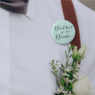 Bror till Bride Bröllop Brudens sida-knappen Knapp