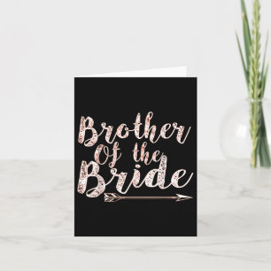 Bror till Bride Groom Bröllop Bachelor Party Kort