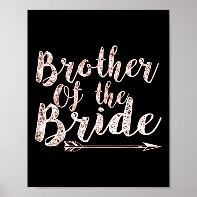 Bror till Bride Groom Bröllop Bachelor Party Poster (Framsidan)
