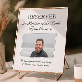 Bror till Bride Photo Memorial Ordförande Bröllop Poster