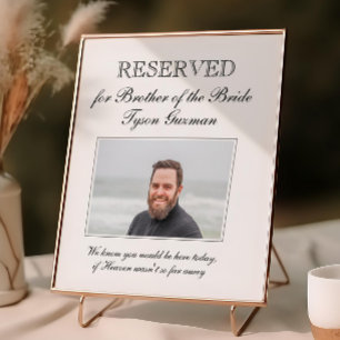 Bror till Bride Photo Memorial Ordförande Bröllop Poster