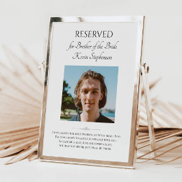 Bror till Bride Photo Spara A Seat Memorial Poster