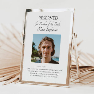 Bror till Bride Photo Spara A Seat Memorial Poster