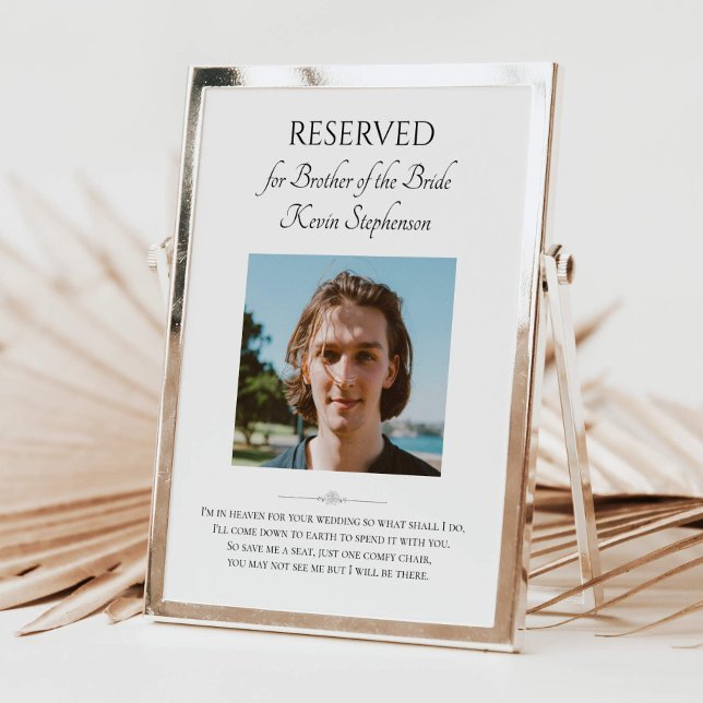 Bror till Bride Photo Spara A Seat Memorial Poster (Skapare uppladdad)