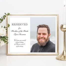 Bror till bron med foto Memorial Bröllop Poster