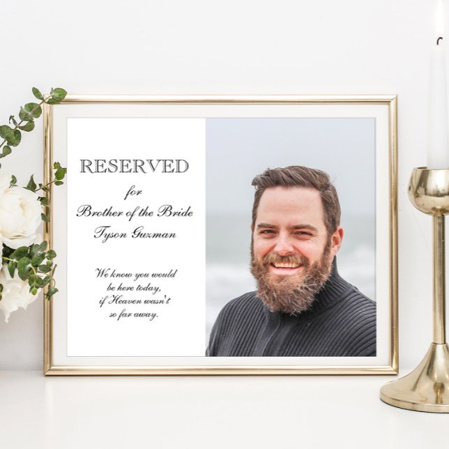 Bror till bron med foto Memorial Bröllop Poster (Skapare uppladdad)