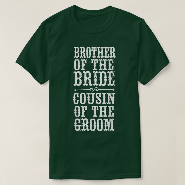 Bror till brudgummen i groomsalen t shirt (Design framsida)