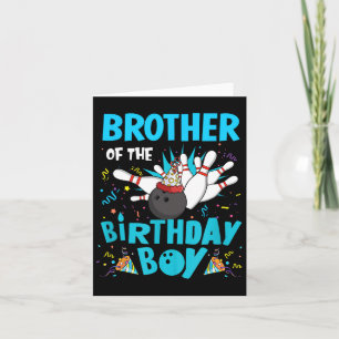 Bror till den Bowlareare familjen Birthday Boy Bow Kort