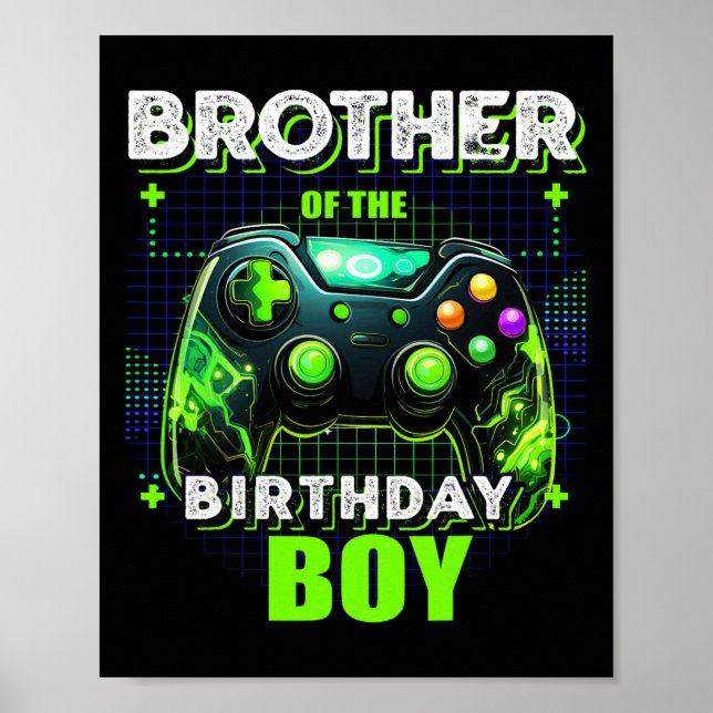 Bror till den födelsedagspojkmatchande familjemilj poster (Framsidan)