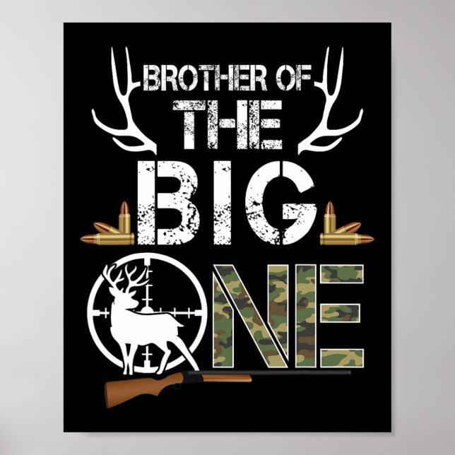 Bror till den store en-födelsedag-Hjorten Hunter C Poster (Framsidan)
