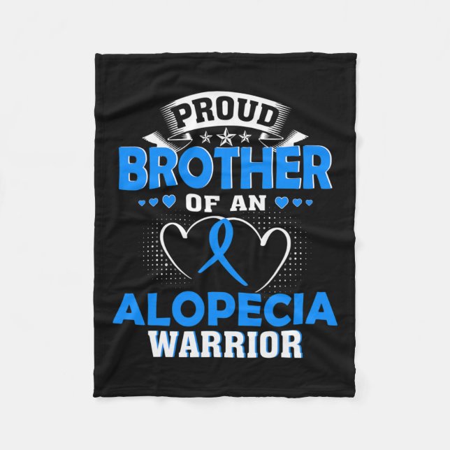 Bror till en Alopecia Warrior Fleecefilt (Framsidan)