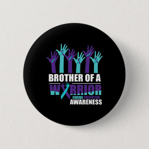Bror till en krigare suicide Awareness Mental Heal Knapp