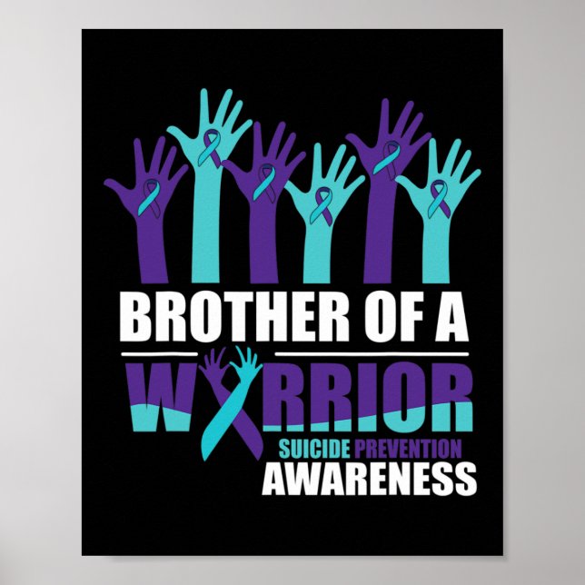 Bror till en krigare suicide Awareness Mental Heal Poster (Framsidan)