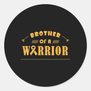 Bror till en Medveten "Warrior Childature Cancer" Runt Klistermärke
