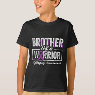 Bror till en Warrior Epilepsy Brother Lila Ribbo T Shirt