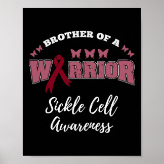 Bror till en Warrior Sickle Cell Awareness Poster