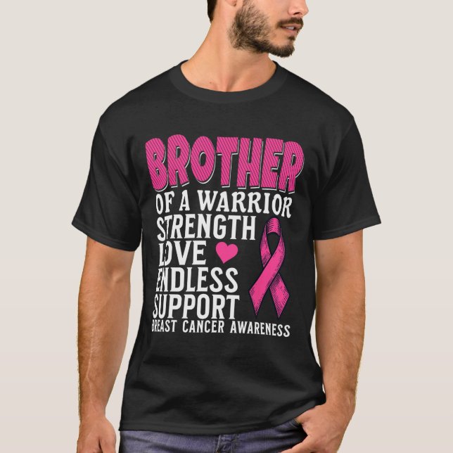 Bror till ett bryggsamhetsnät för bröstcancer t shirt (Framsida)