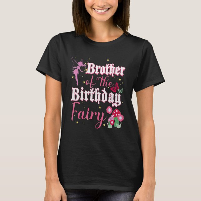 Bror till Fairy Princess Mushroom Bu T Shirt (Framsida)