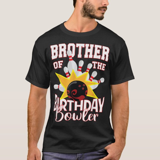 Bror till födelsedag Bowlareare Kid Bowling Party T Shirt (Framsida)