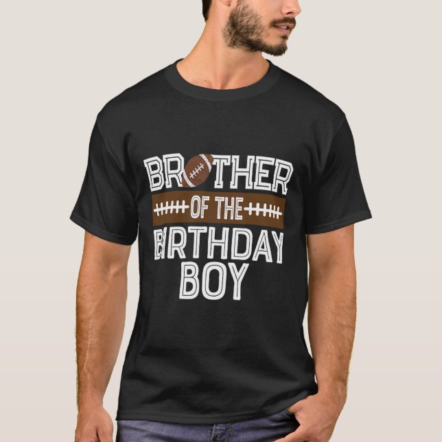 Bror till födelsedag-fotbollen 1:a födelsedagen t shirt (Framsida)