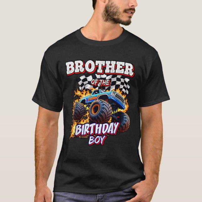 Bror till födelsedag i Lastbil, födelsedagen T Shirt (Framsida)