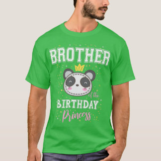 Bror till födelsedag Princess Cute Panda Bear B T Shirt