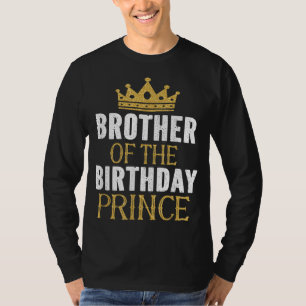 Bror till födelsedagelprins Boys Bday Party Gif T Shirt