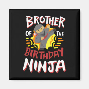 Bror till födelsedagen Ninja Karate Kids Bday Par Magnet