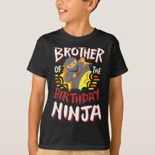 Bror till födelsedagen Ninja Karate Kids Bday Par T Shirt