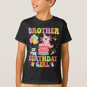 Bror till födelsedags Axolotl flickans familjefest T Shirt