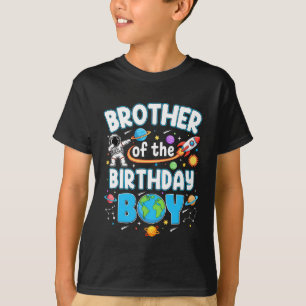 Bror till Födelsedags Pojken Astronaut Familj Rymd T Shirt