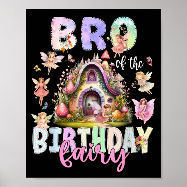 Bror till födelsedagsfén lilla flickan magisk poster (Framsidan)