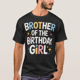 Bror till Födelsedagsflickan Rosa Familjefest T Shirt