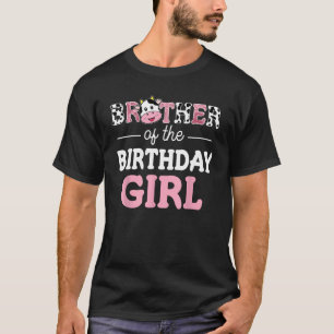 Bror till födelsedagsflickan skjorta Farm Ko Pappa T Shirt