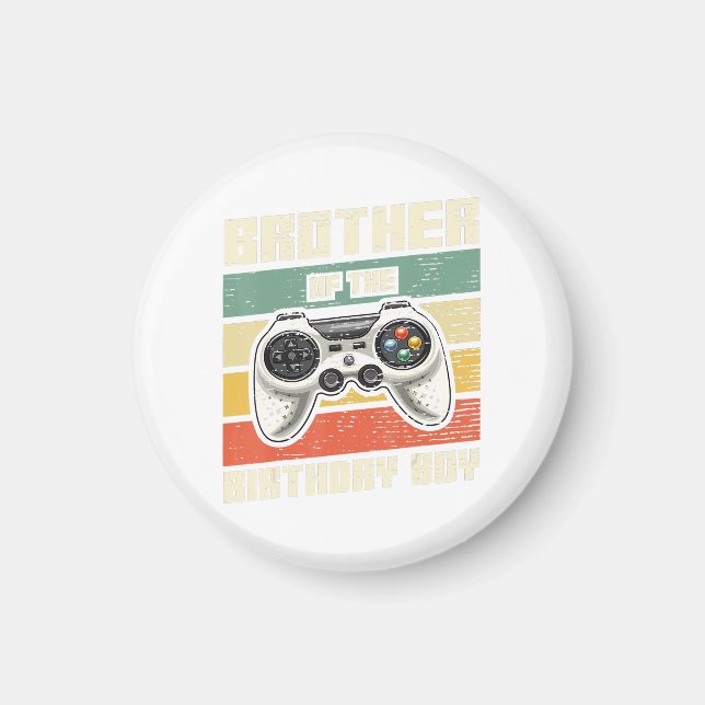 Bror till födelsedagsgamergåvan magnet (Framsidan)