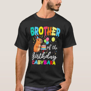 Bror till födelsedagskorgen Capybara Girl Bday Par T Shirt