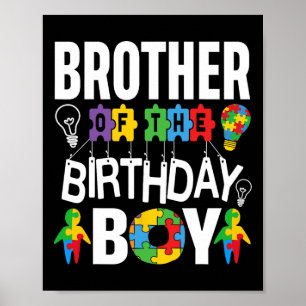 Bror till födelsedagspojken Autism Poster