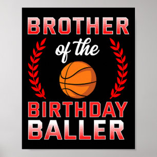 Bror till födelsedagspojken Bysketbyll Bday Celebr Poster