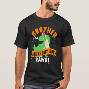 Bror till födelsedagspojken Dinosaur Funny Cute T Shirt