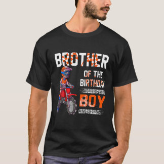 Bror till födelsedagspojken Dirt Bike Motocross Ri T Shirt