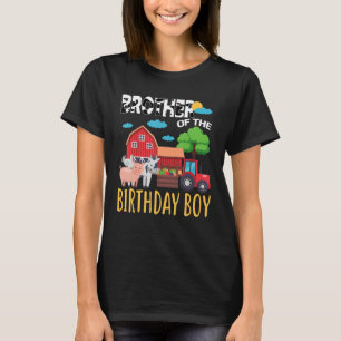 Bror till födelsedagspojken Farm Animal Barnyard M T Shirt