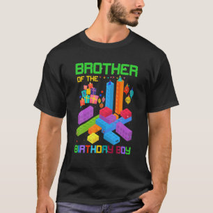 Bror till födelsedagspojken Firande Färg bloc T Shirt