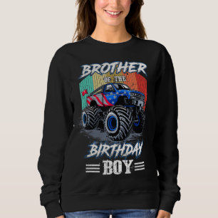 Bror till födelsedagspojken Monster Lastbil Boy Bi T Shirt