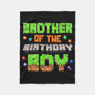 Bror till födelsedagspojken Pixel Gaming Video Gam Fleecefilt