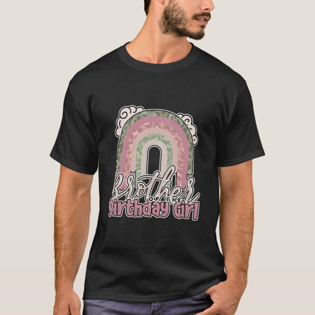 Bror till Födelsedagsregnbågens Leopard T Shirt (Framsida)