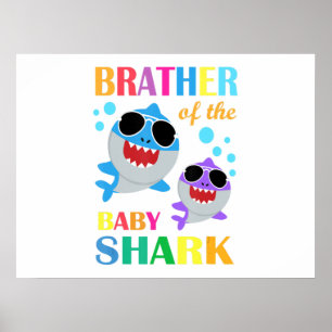 Bror till gåvor från Baby-haj på födelsedagen Poster