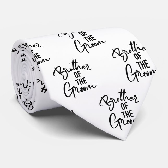 Bror till Groom Black and White Slips (Rullad)