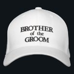 Bror till Groom black white elegant bröllop Broderad Keps<br><div class="desc">Bror till Groom black and white elegant chic bröllop Embroied Baseball Cap. Finns i många alternativ för färg och stil</div>